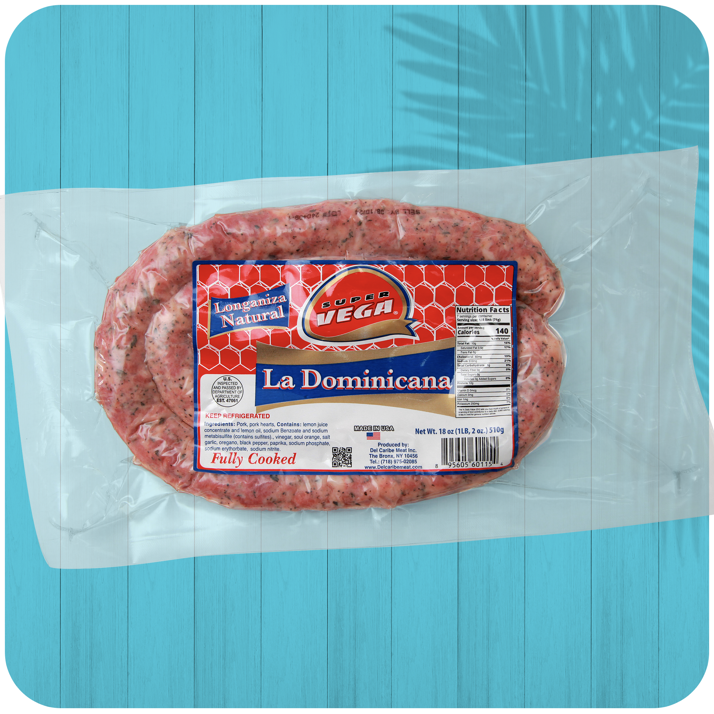 Sabor 809 Longaniza Jalapeño — Del Caribe Meat, Inc.